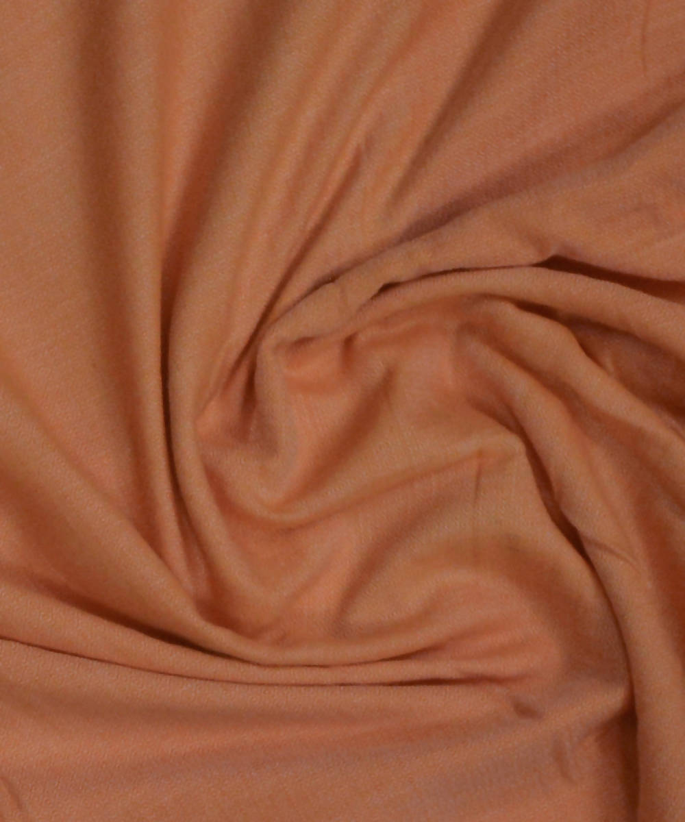 Dark Peach Handwoven Cotton Bamboo Fabric