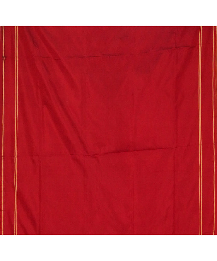 Golden red handwoven silk banarasi saree