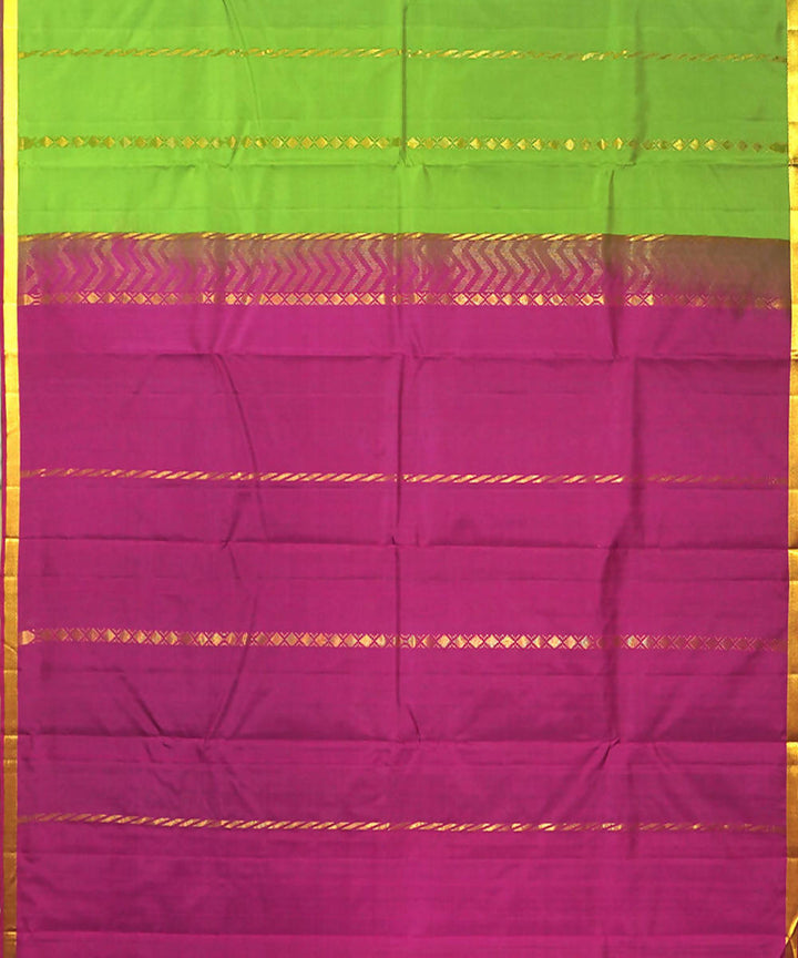 Green Purple Handloom Rasipuram Silk Saree
