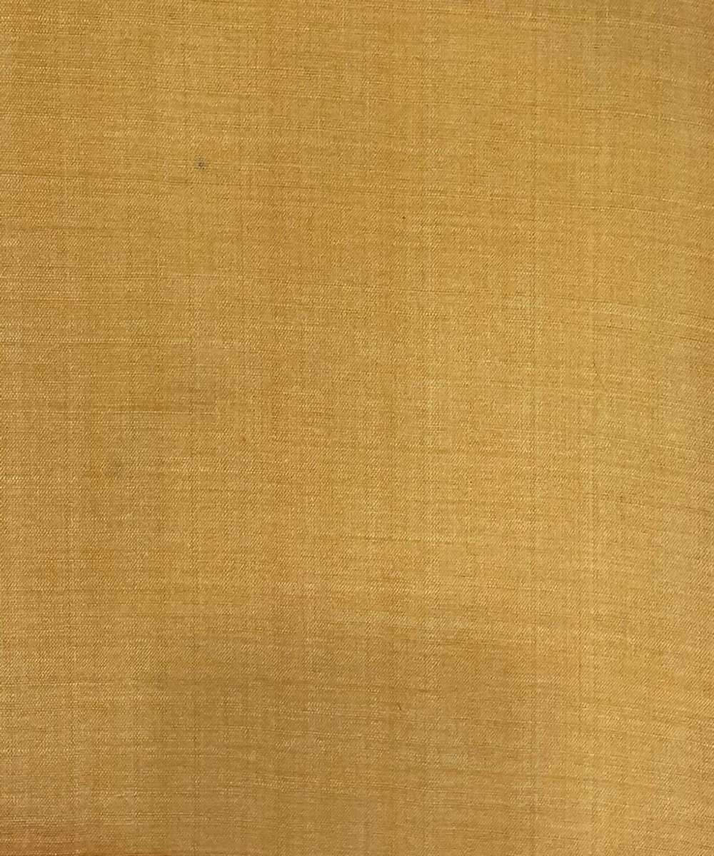 Yellow orange grey handwoven pain tussar silk saree