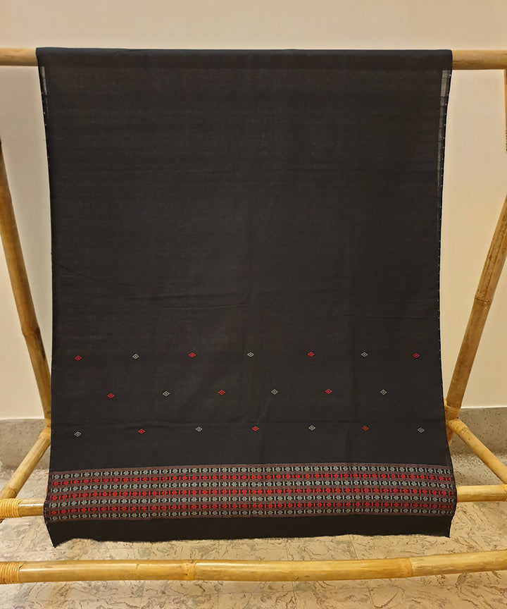 Black handwoven assam cotton kurti material (2.5m per qty)