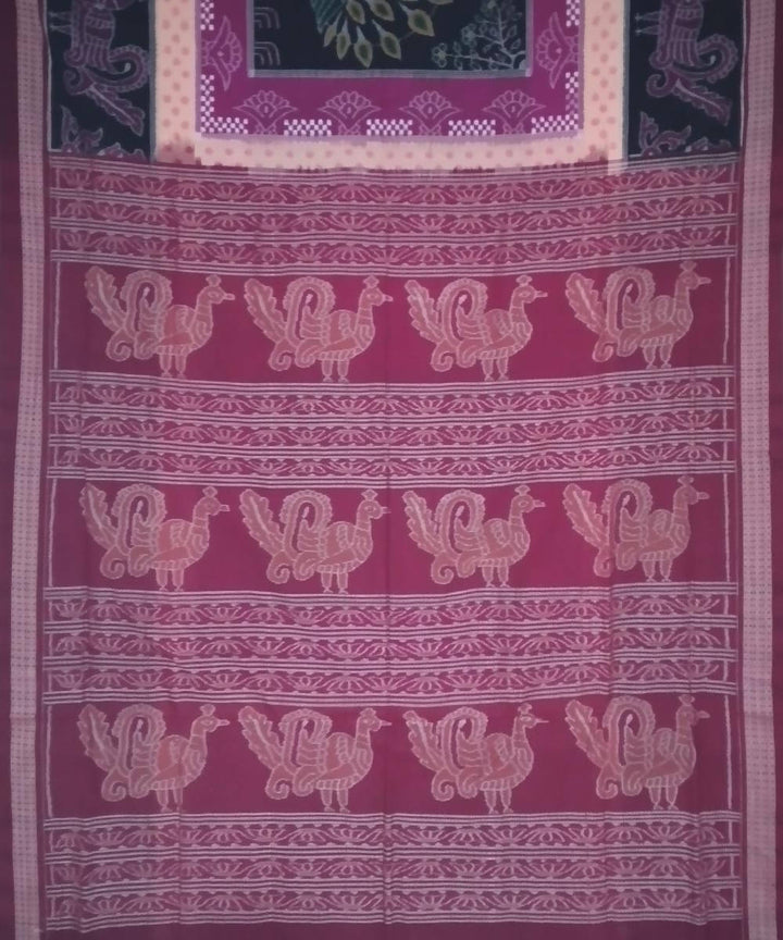 Multicolour handloom ikat cotton sambalpuri saree