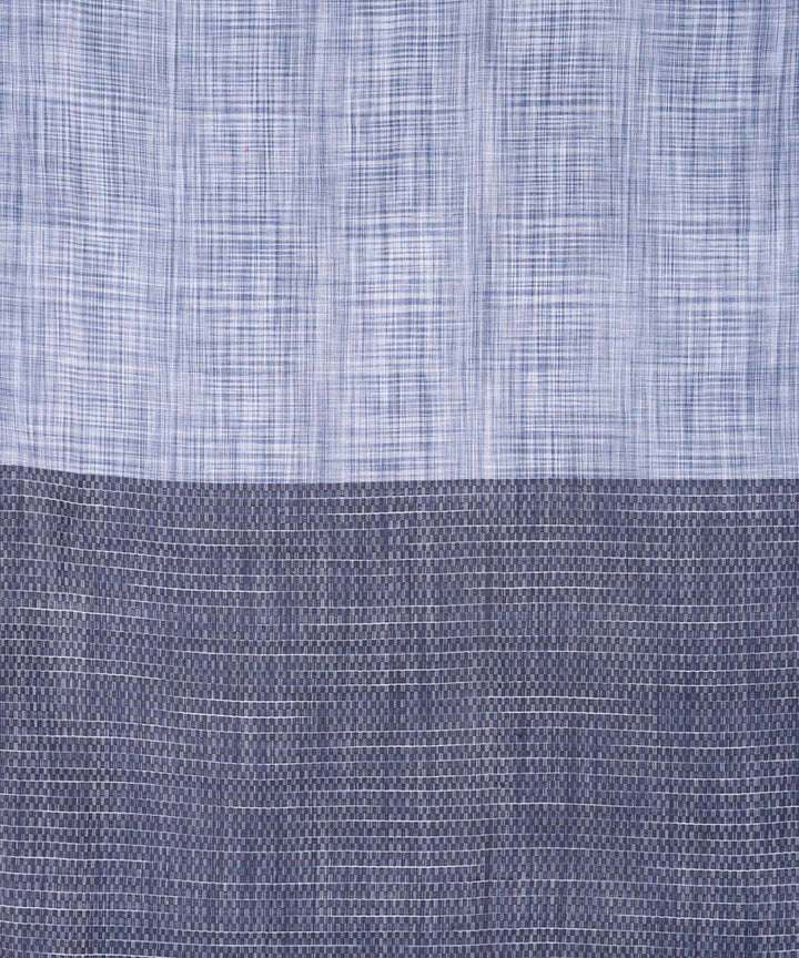 Grey black handwoven cotton tie dye saree