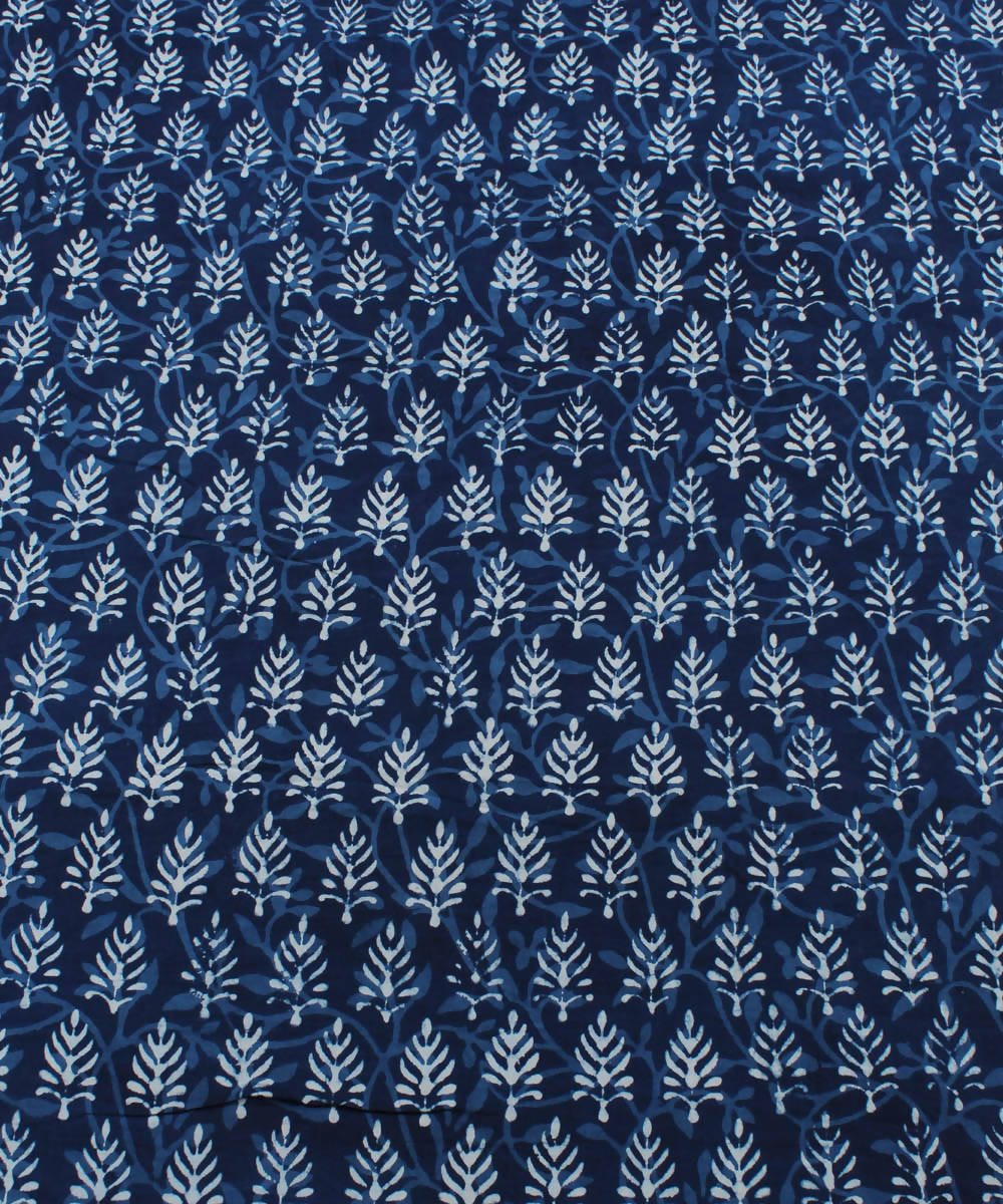 Dabu Handblock Indigo Printed Cotton Fabric