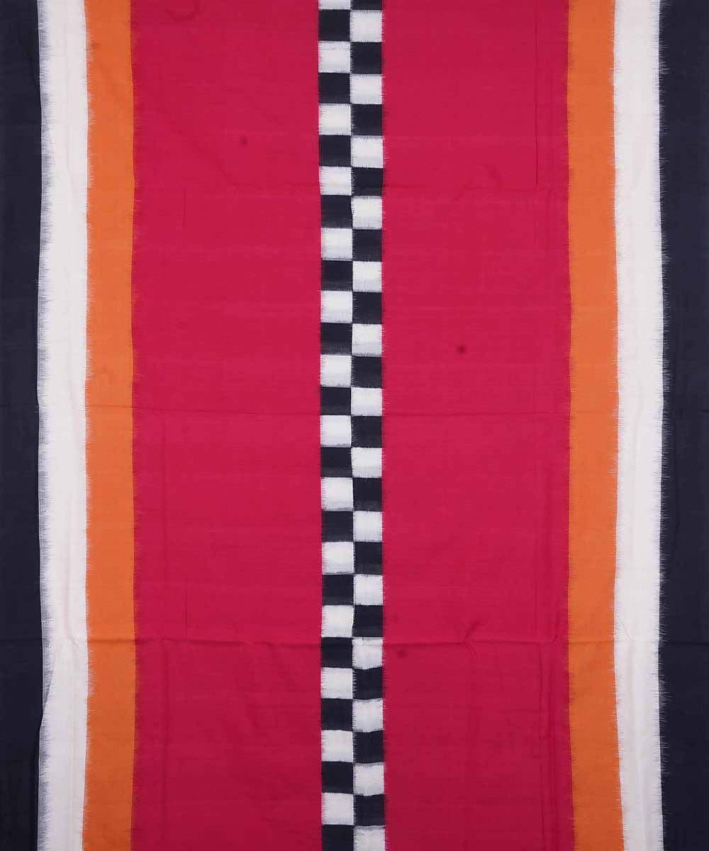 Multicolor cotton handwoven ikat pochampally saree