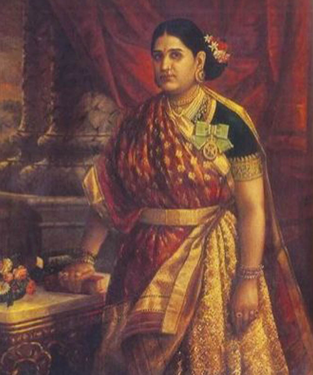 Red handwoven tussar silk saree