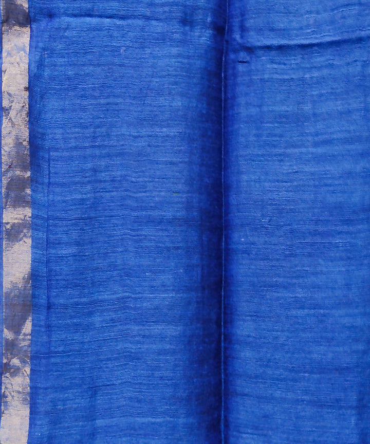 Sky blue handwoven resham silk sequin saree