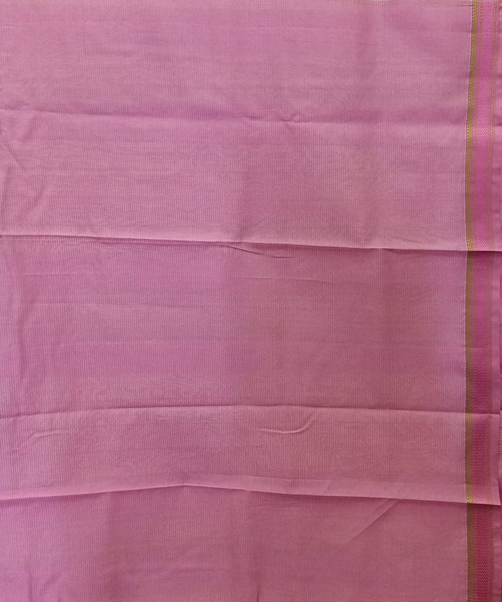 Maheshwari Light Pink Handloom Cotton Silk Saree