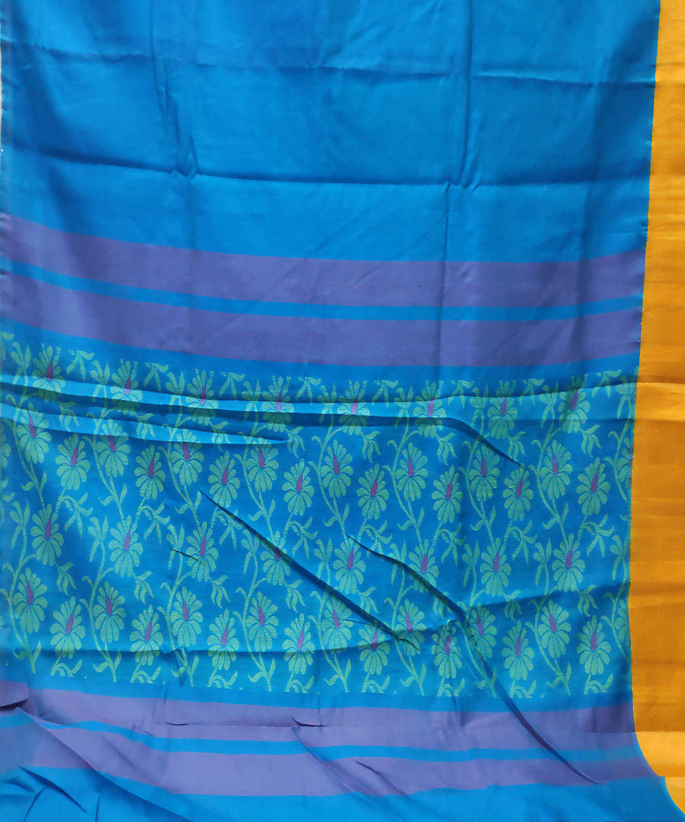 venkatagiri sky Blue handwoven cotton silk saree