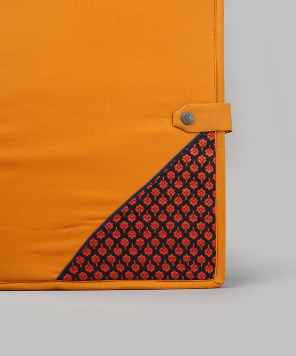 Orange handcrafted fabric folder
