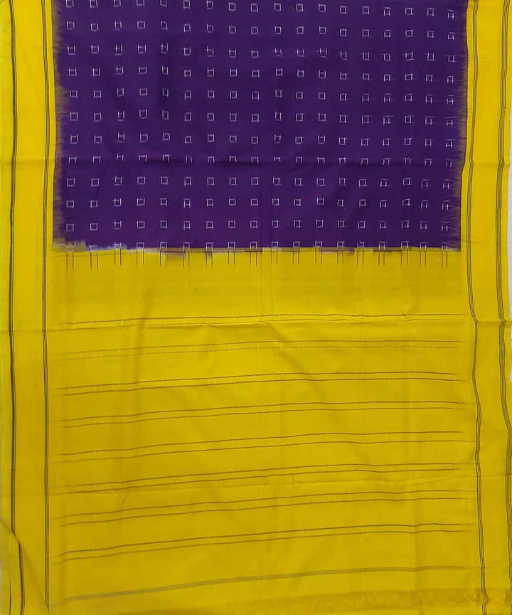 Purple handloom cotton ikat pochampally saree