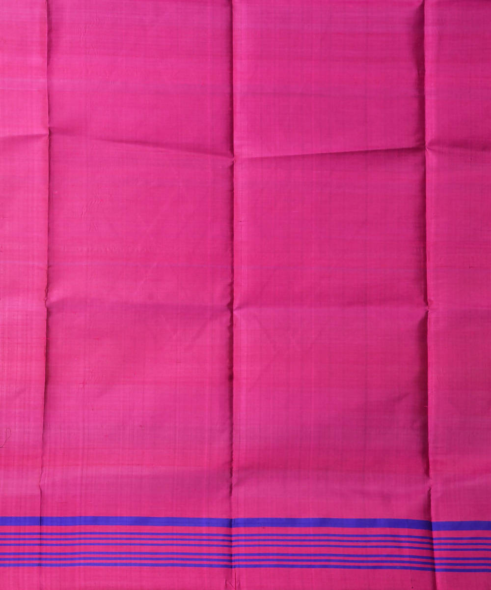 Resham shilpi exclusive blue bengal silk saree with handwoven design