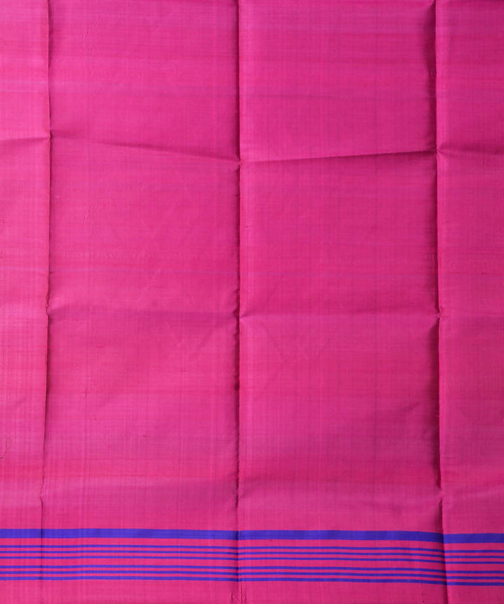 Resham shilpi exclusive blue bengal silk saree with handwoven design