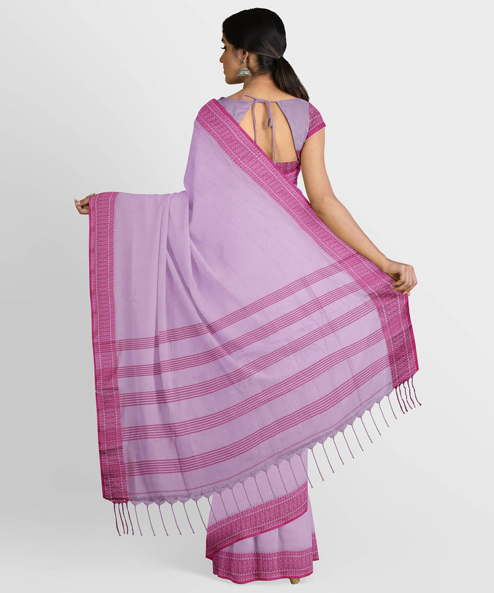 Biswa bangla handwoven pink santipuri silk saree