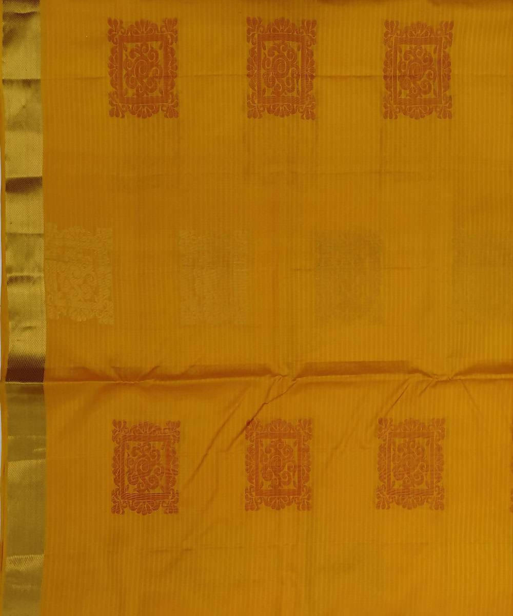 Yellow pure handloom soft silk saree