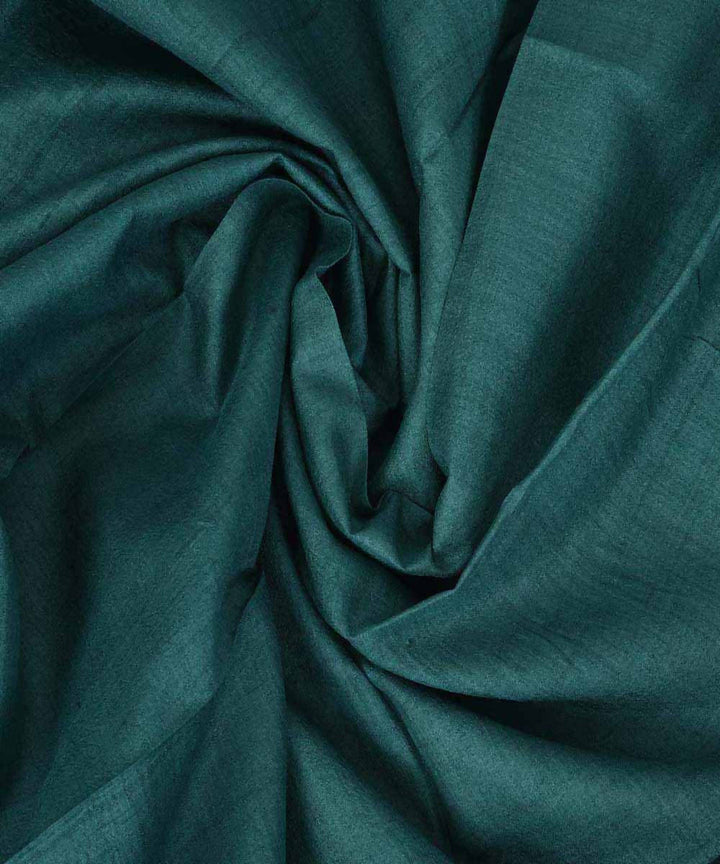 Forest green handloom tussar silk kurta material (2.5m per qty)