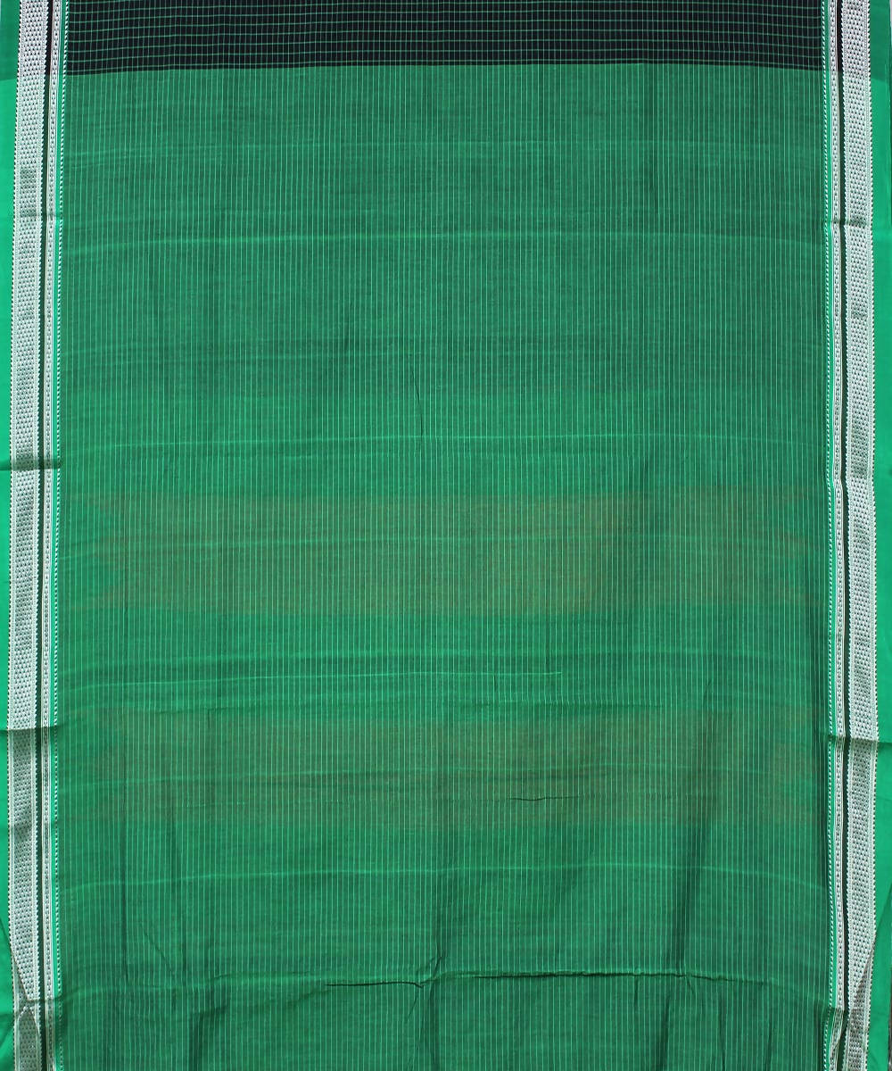 black green checks handwoven chikki paras border ilkal saree