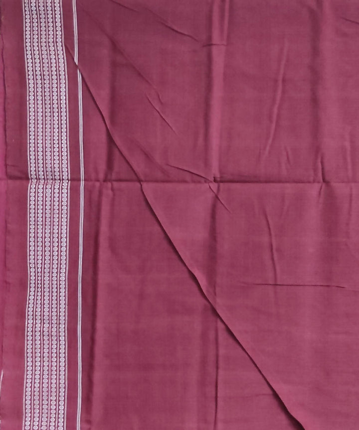 Navy blue maroon handwoven cotton sambalpuri saree