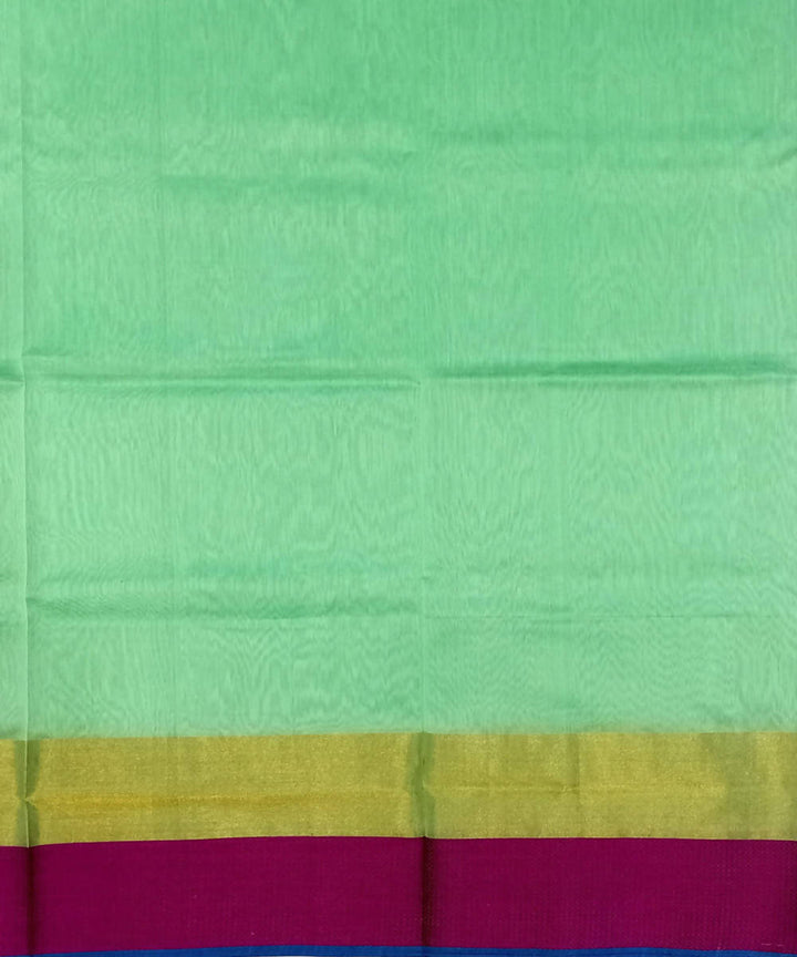 Maheshwari Seafoam Green Handloom Cotton Silk Saree