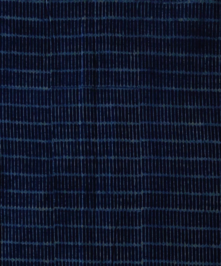 Blue organic handspun cotton natural dye handblock print dabu kurta fabric (2.5m per qty)