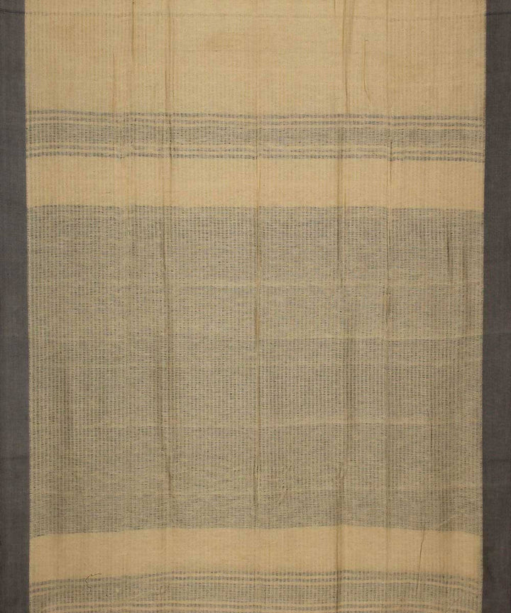 Beige handloom bengal cotton saree