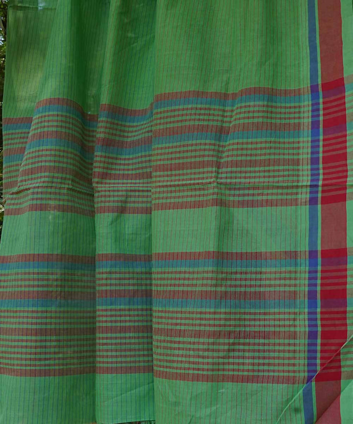 Light Green Cotton Handwoven mangalagiri saree