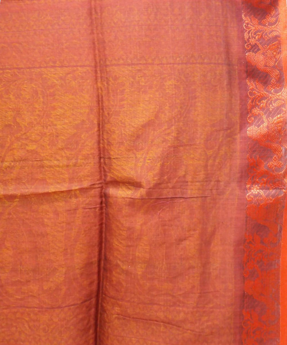 Handwoven bengal cotton navy blue saree