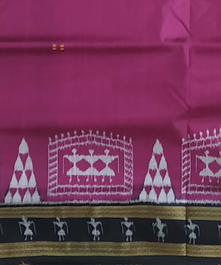 Boysenberry handwoven silk khandua saree