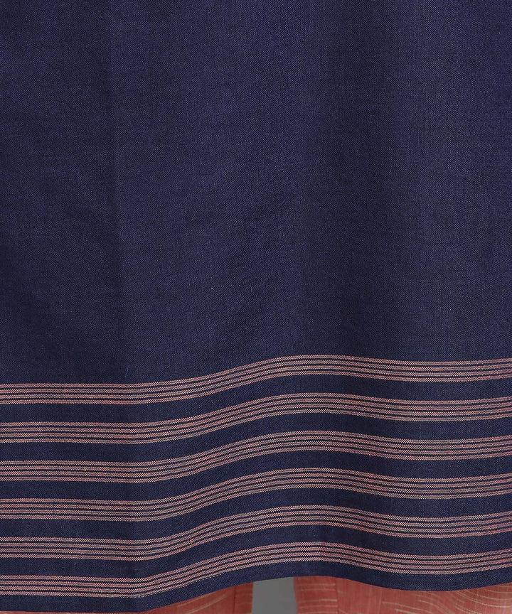 Kiara crafts Navy blue cotton tunic with light pink pant