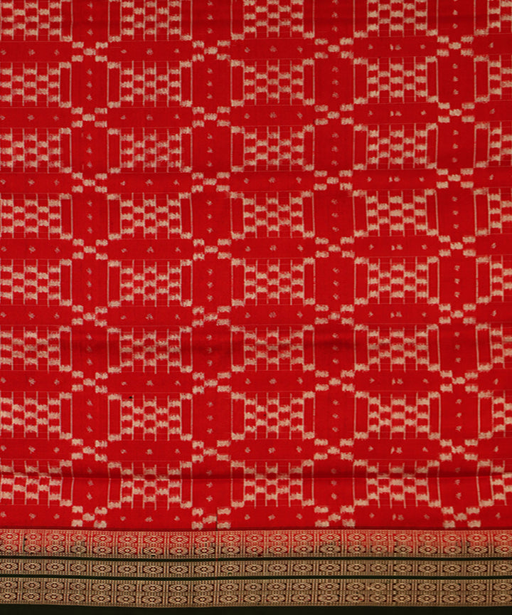 Boyanika red and green handloom silk sambalpuri sari