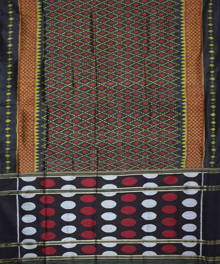 Black silk handwoven khandua saree
