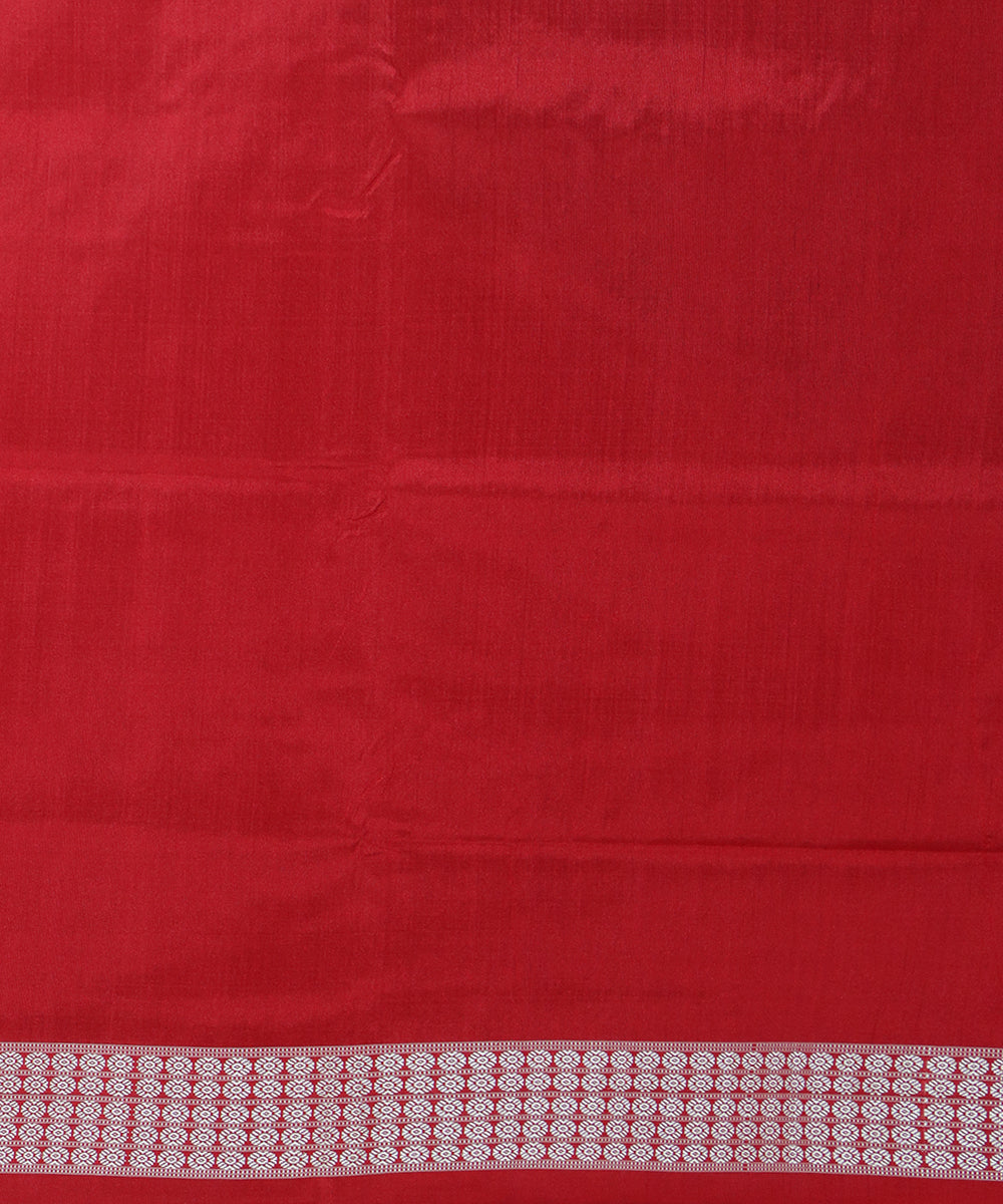 Black red silk handloom sambalpuri saree