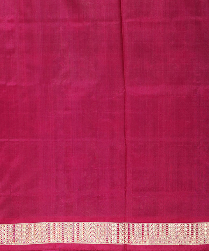 Light green and pink silk handwoven sambalpuri saree