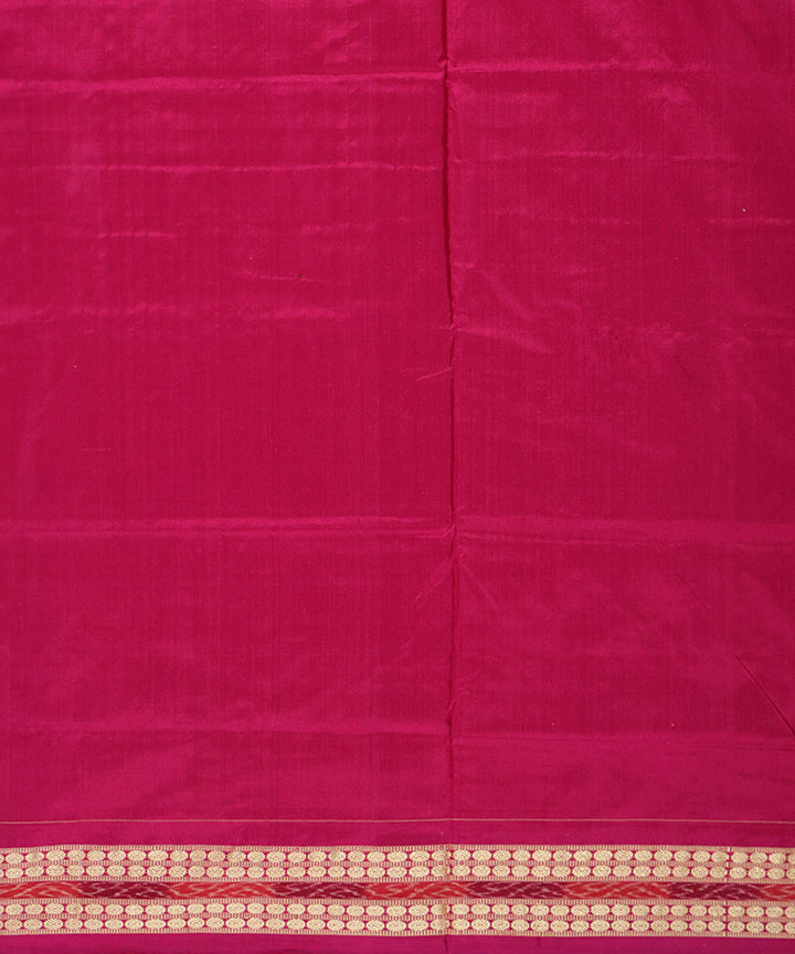 Navy blue dark magenta silk handwoven sambalpuri saree