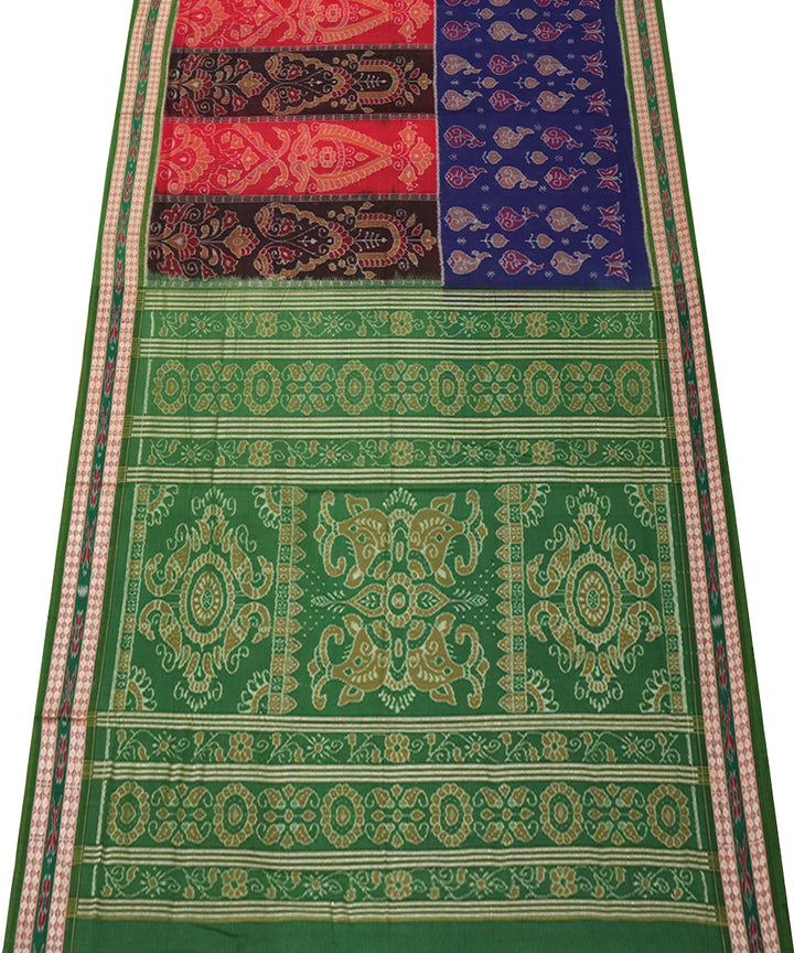 Multicolor cotton handwoven sambalpuri saree