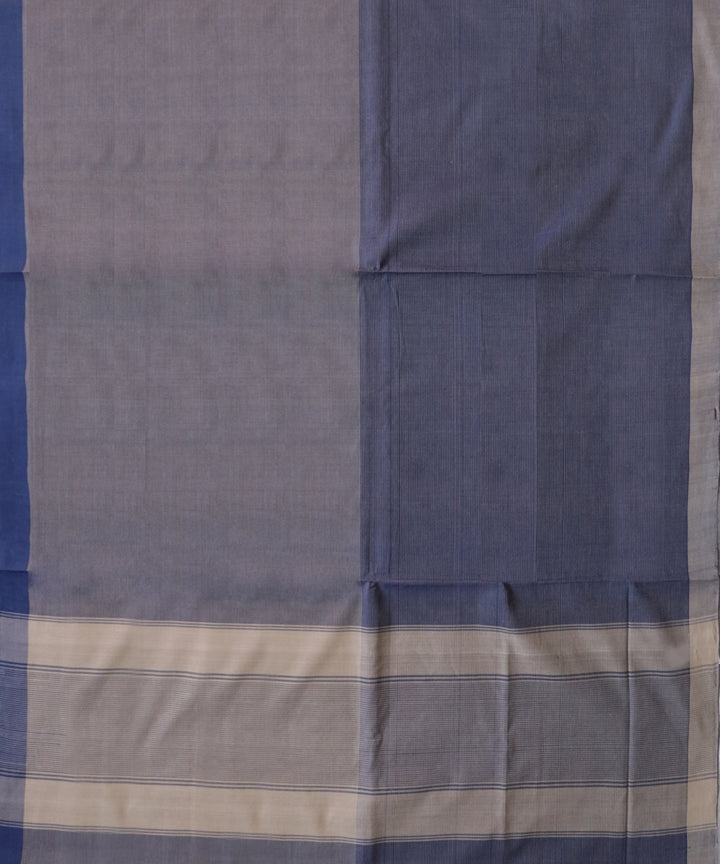 Grey blue double shade handwoven cotton rajahmundry saree