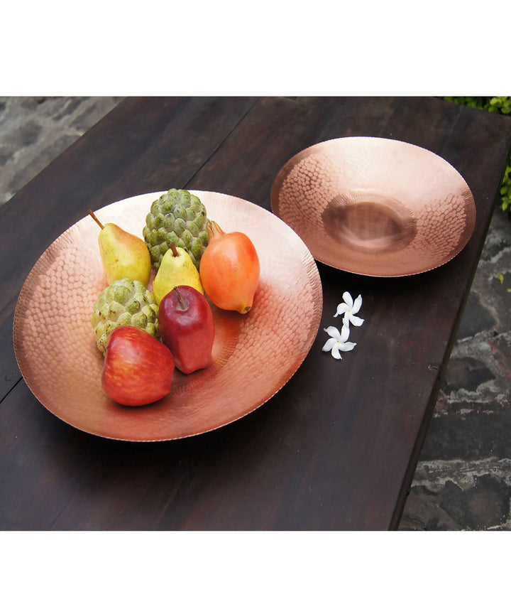 Handmade copper spartan platter