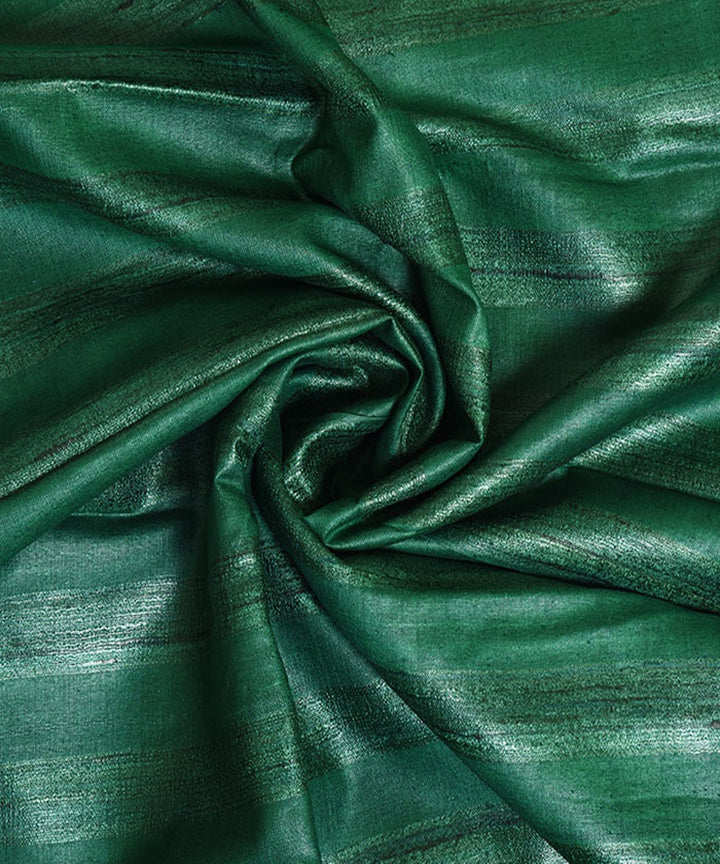 2.5m Dark green handwoven ghicha tussar silk kurta material
