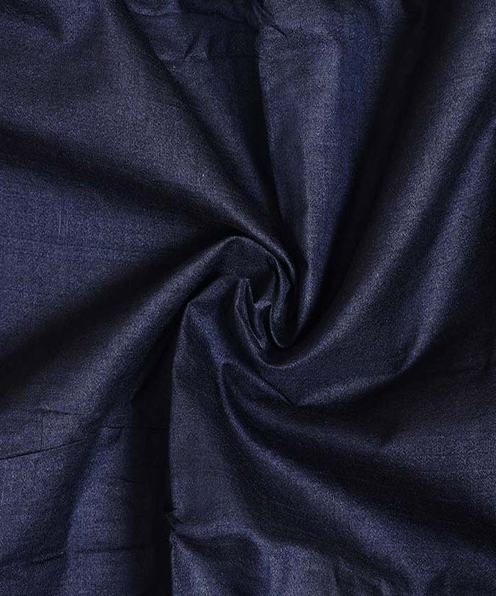 2.5m Navy blue handloom tussar silk kurta material