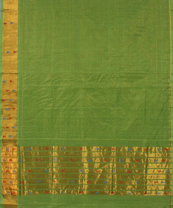 Light green cotton handwoven venkatagiri saree
