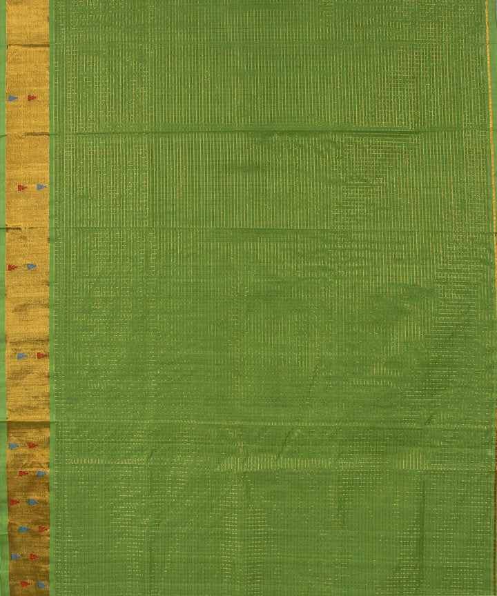 Light green cotton handwoven venkatagiri saree