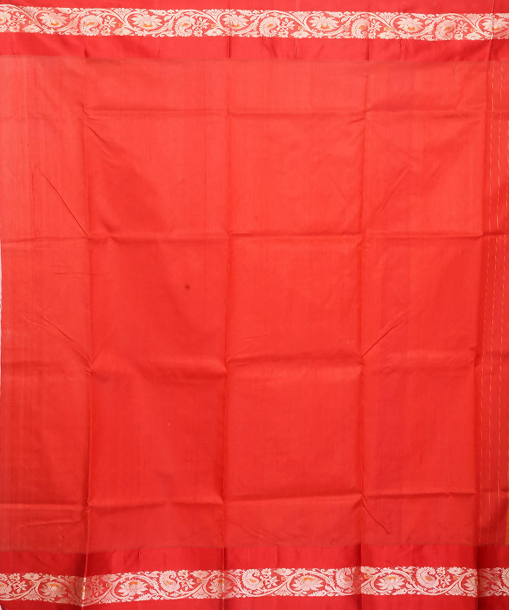 Red handloom garad silk saree
