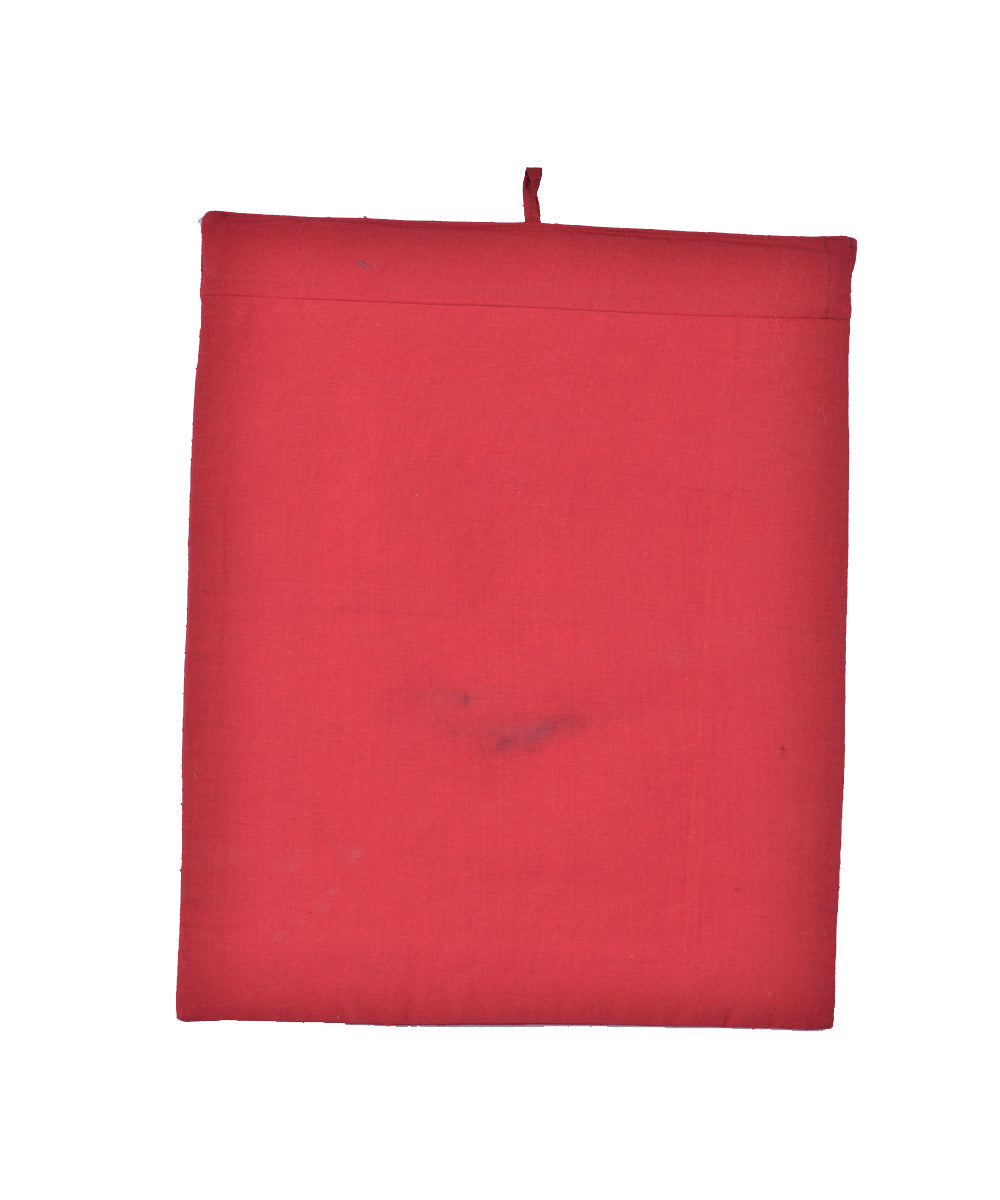 Red multicolor kutchy hand embroidery silk art frame