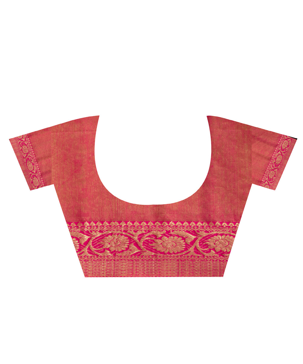 Lime Green bengal Handwoven Silk Tangail Saree