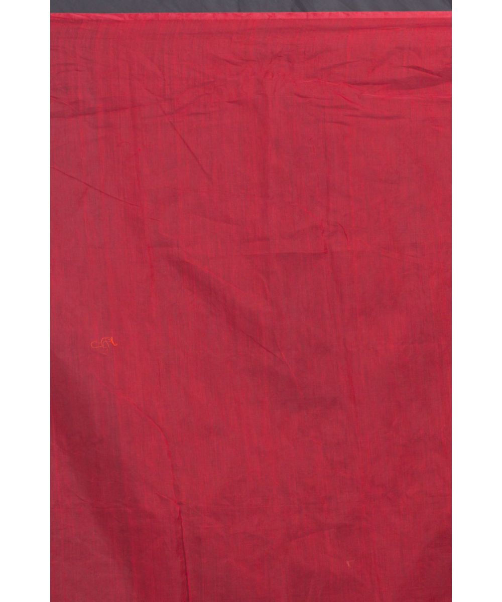 Orange handwoven bengal cotton silk saree