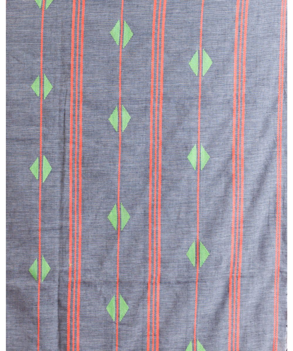Peach handloom bengal cotton saree