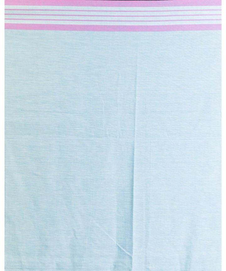 Sky blue handwoven bengal cotton jamdani saree