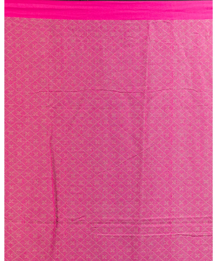 Grey pink handwoven bengal cotton saree