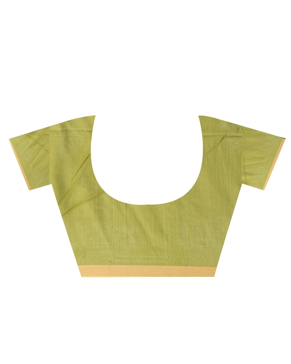 Lime green handwoven cotton jamdani saree