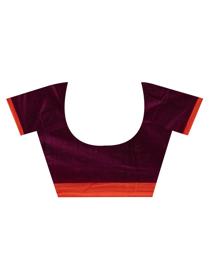 Black bengal handwoven cotton saree